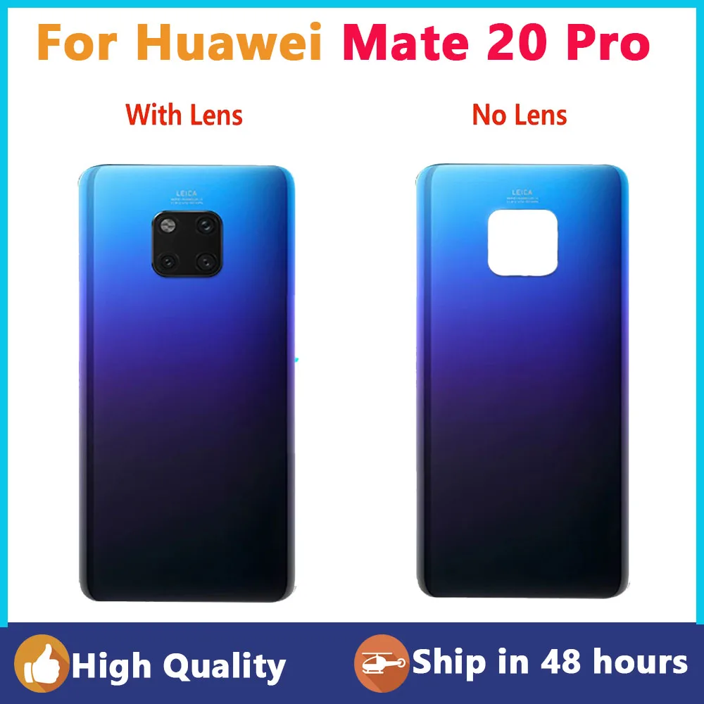 Battery Glass Cover For Huawei Mate 20 Pro Housing Glass Repair Replacement For Mate20 Pro Back Door Rear Case With Camera Lens