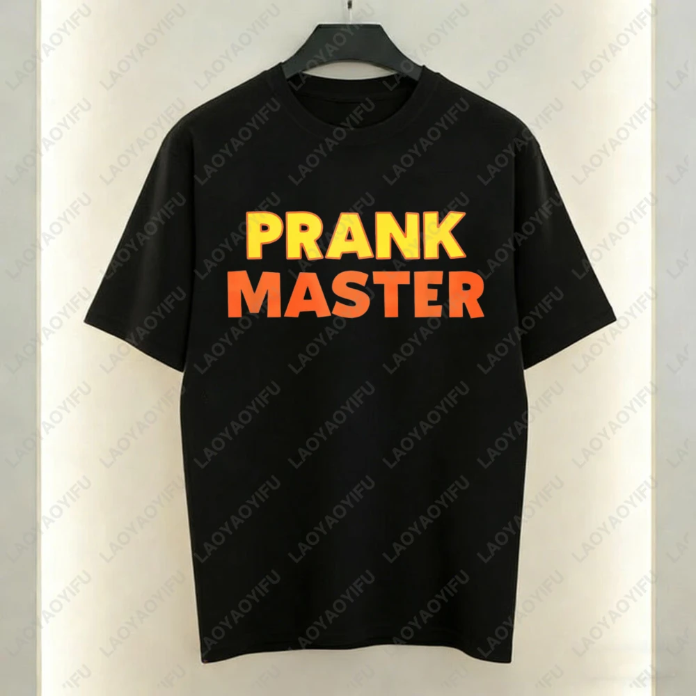 

Prank Master Text Design Unisex Cotton T-Shirt Casual Summer Wear Funny Humor Gift For Men Women Trendy Streetwear Style
