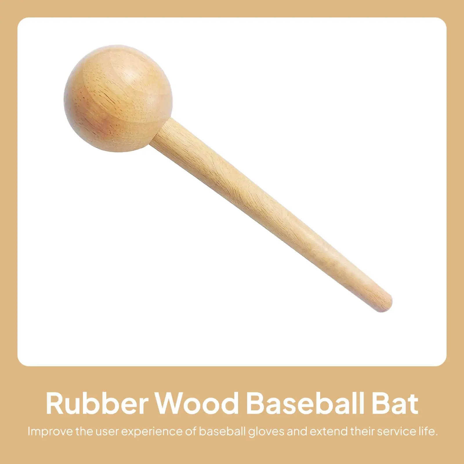 Portable Baseball Glove Hammer Rubber Wood Mallet Softball Mitt Shaping Tool Equipment for Glove Maintenance