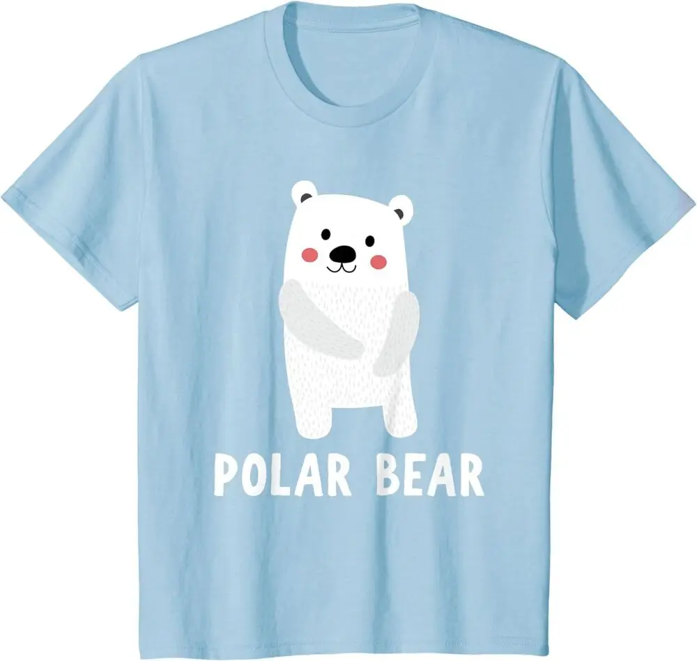 Polar Bear T-Shirt For Men Women - Cute   GiftAnime Pattern Clothing Y2K Summer