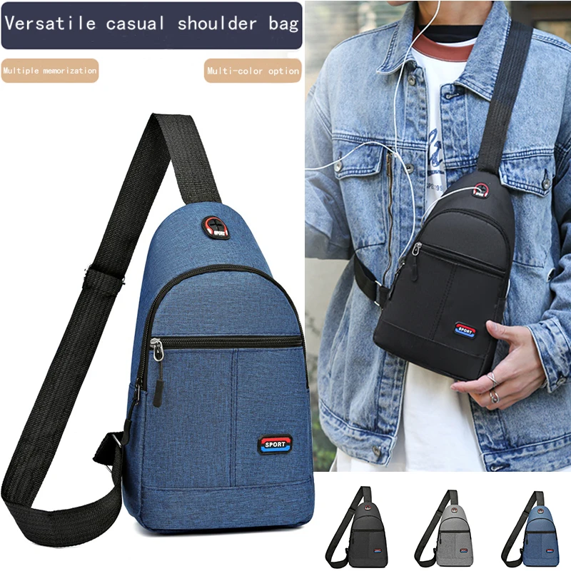 

Leather casual nylon canvas crossbody bag, new style women's waist bag, shoulder bag, multi-functional sports waist bag