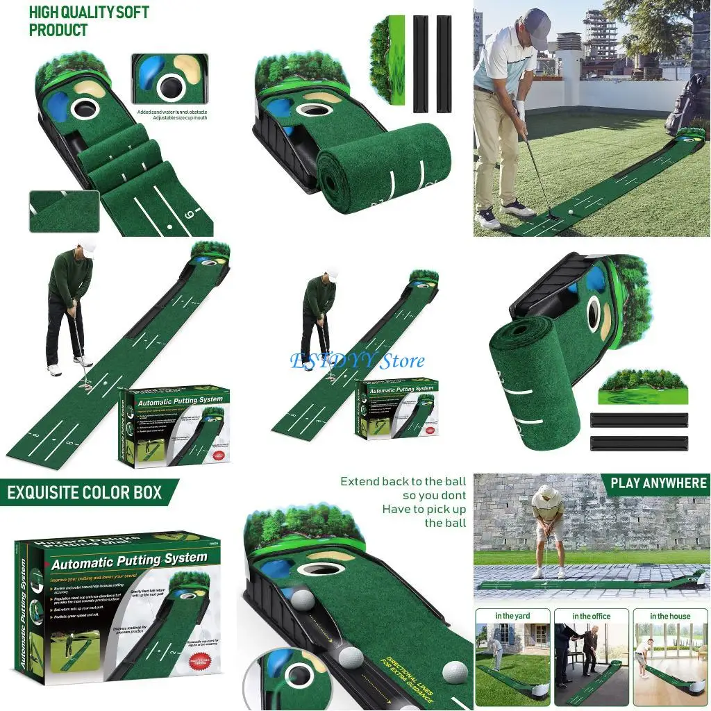

G6DE Durability Golf Putting Practice Mat Nonslip Base Stability for Quiet Durability