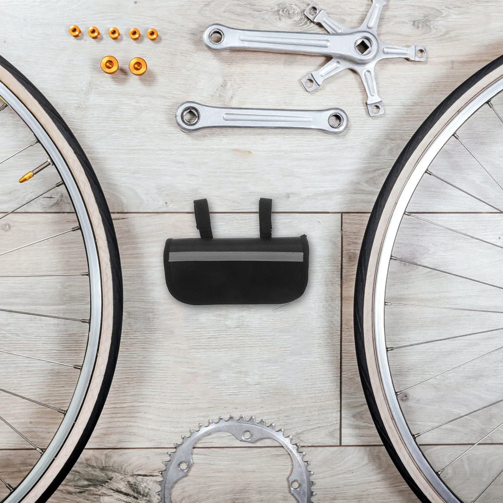 

1pc Bicycle Tool Pack: Compact Multi-Functional Canvas Pouch For Cycling Repair Kit Tool Storage Bag Portable Outdoor Riding