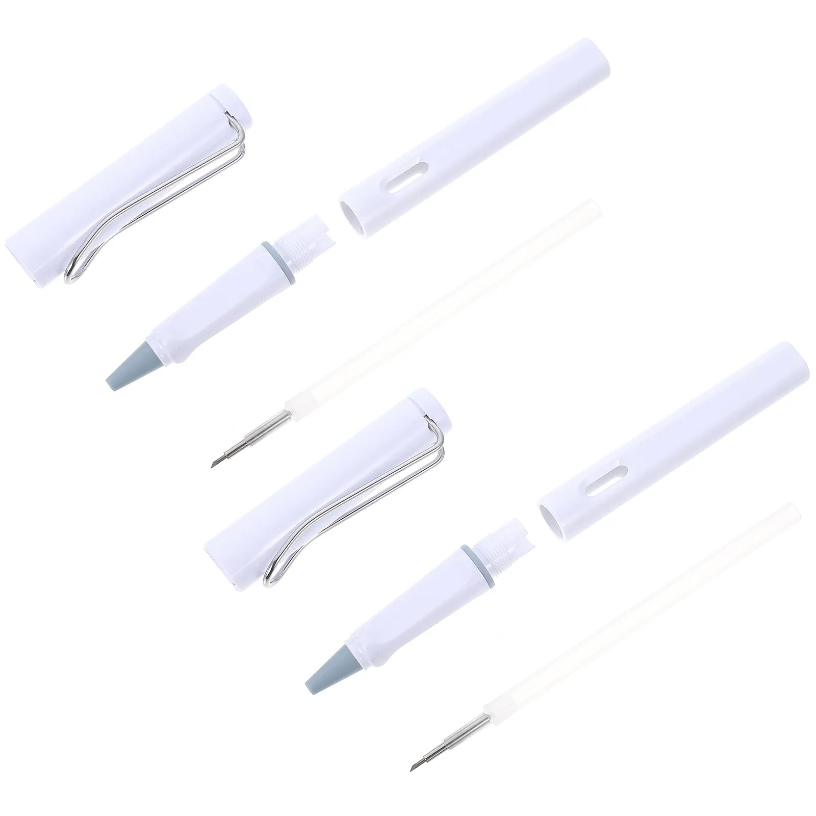 

2Pcs Paper Cutter Pen Shape Multifunctional Safe DIY Craft Cutter Portable School Office Scrapbooking Carving Tools Rubber Stamp
