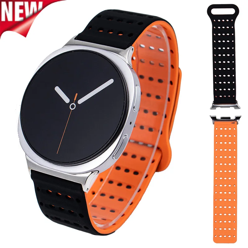 Strap for Samsung Galaxy Watch 9 40mm 44mm Accessories Silicone Breathable Bracelet Magnetic Correa Galaxy Watch 8 Classic Band