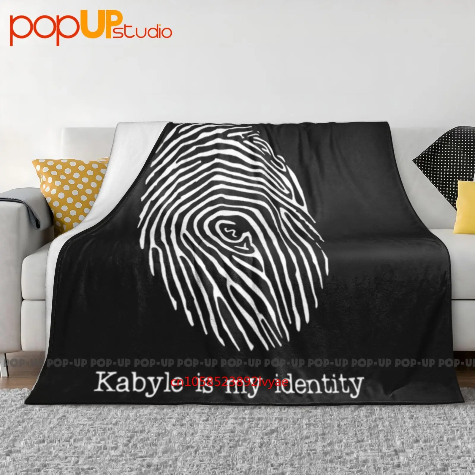 Kabyle Is My Identity Fingerprint Ultra-Soft Blanket Quilt Winter Sofa Cover Bed Covers