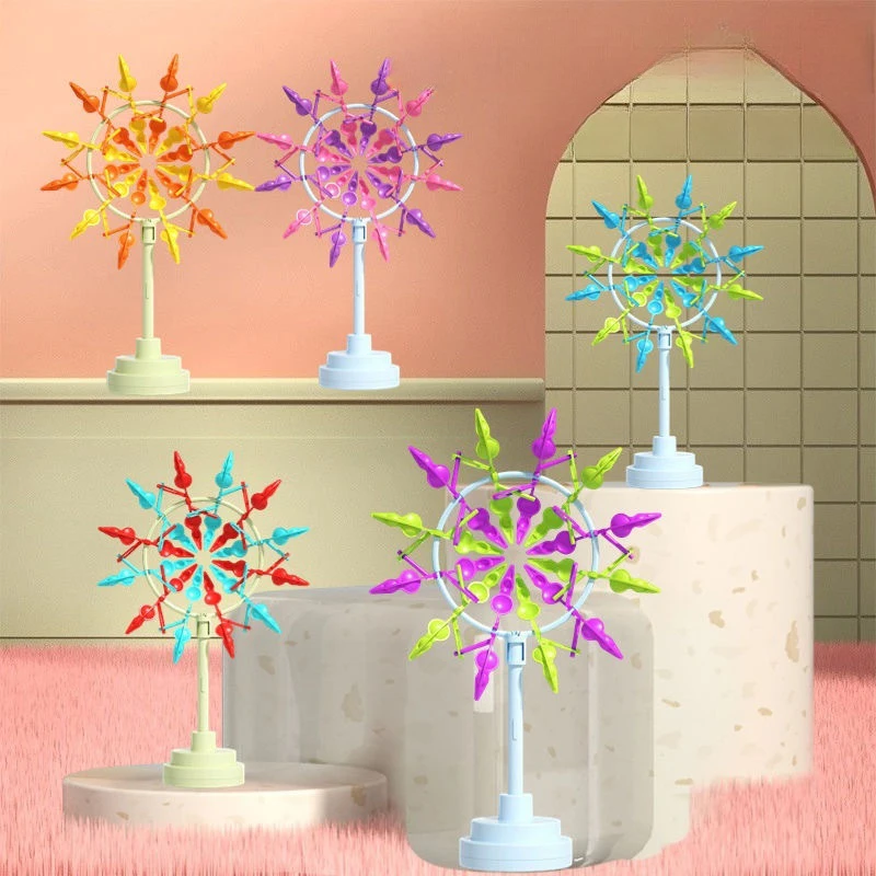 당근 디자인의 실내/실외 놀이 3D 풍차, 휴대용 DIY 해바라기 장난감, 어린이를 위한 완벽한 회전 게임.