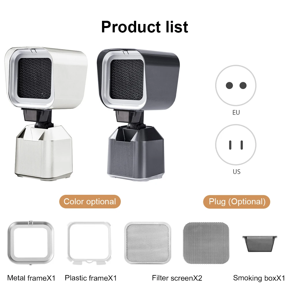 ポータブルフードファン,吸引力の角度と高さを調整可能,取り外し可能,2つの風速,3600rpm