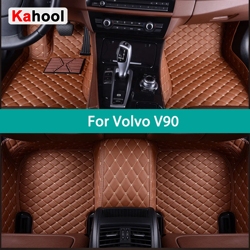 

KAHOOL Custom Car Floor Mats For Volvo V90 Auto Carpets Foot Coche Accessorie