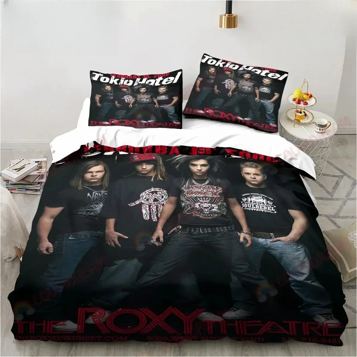 

Tokio Hotel Music Band Excavator 3D NEW Duvet Cover Pillowcase Bedding Set Adult Boy Girl Bedroom Decoration Single Double Large