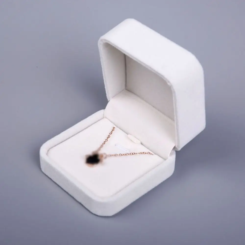 Storage Presentation Necklace Pendant Jewelry Box Velvet Case Earrings Plastic Display Box