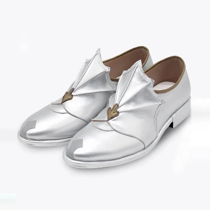 

Game Honkai Star Rail Argenti Cosplay Silvery Leather Shoes Role Play Halloween Carnival Christmas Party Outfit Propsv;6,a'3.k;8