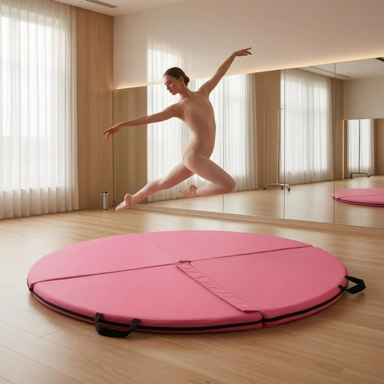 Padded Pole Dance Crash Mat Thick Pole Dance Mat with Handles Safe Soft for Home
