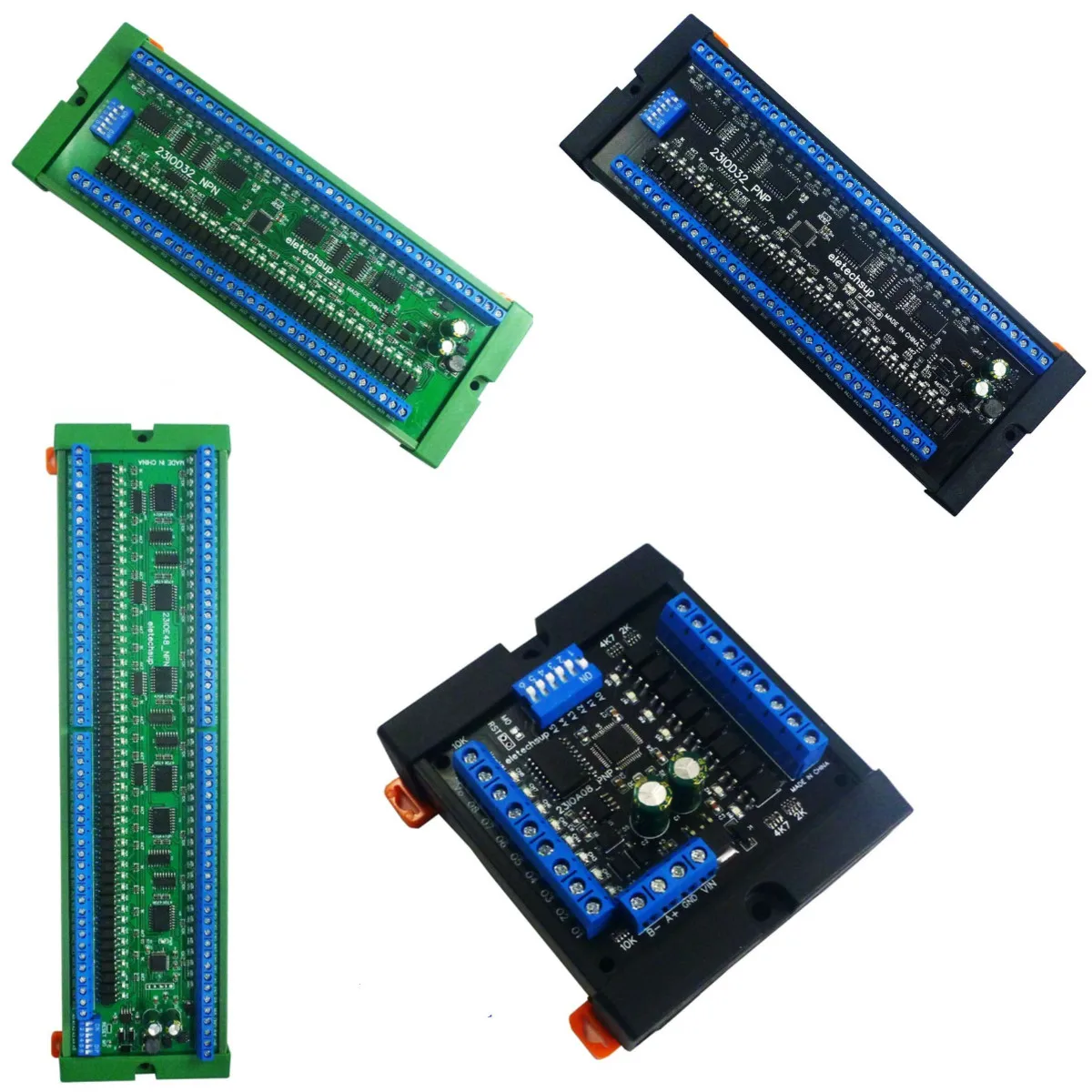 Moduł rozszerzeń PLC IO DC 12V 24V 8-48CH RS485 NPN PNP Wejście Wyjście Port Zdalnego Sterowania Przełącznik Modbus RTU DIN35