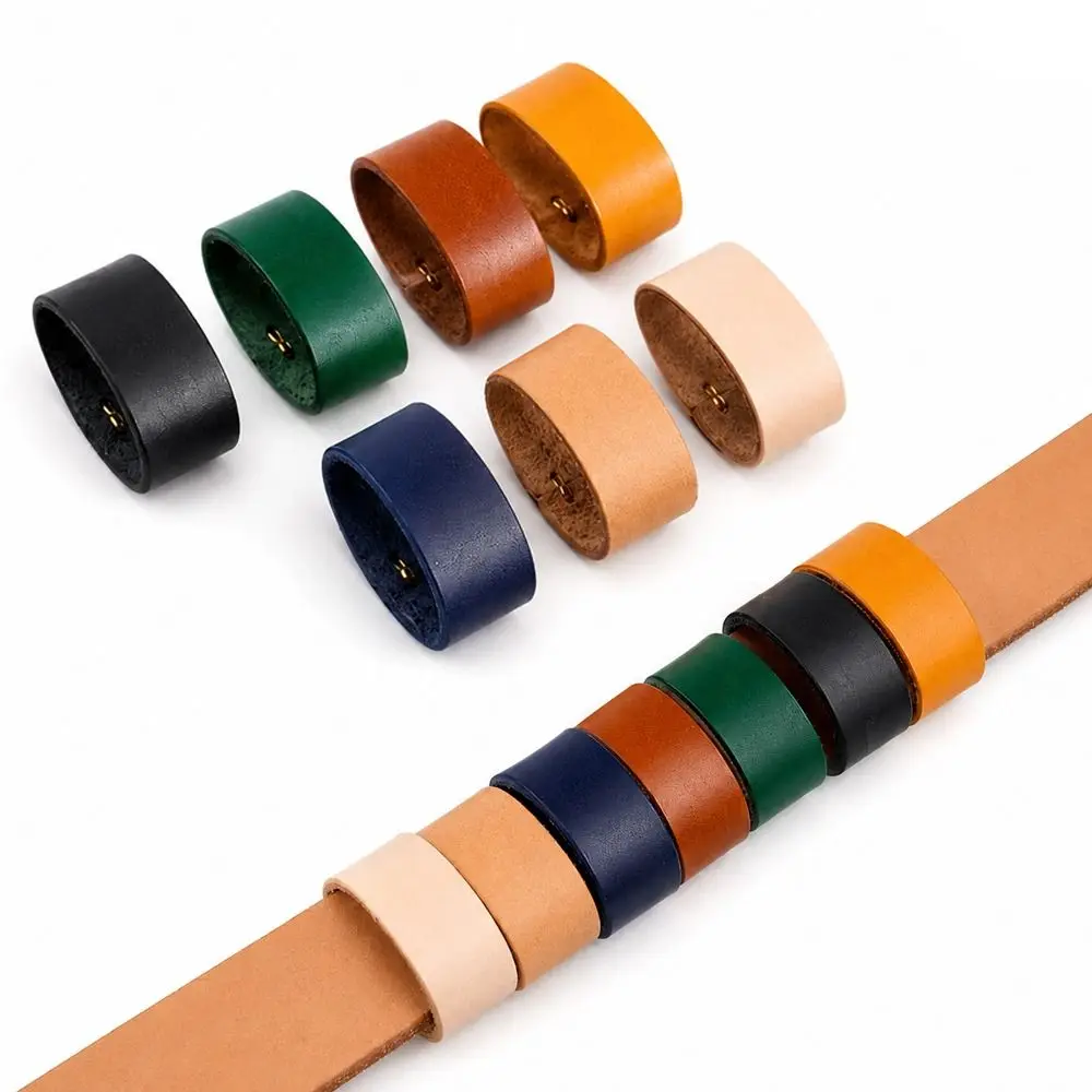 Durable Cowhide Leather Belt Loop Keeper Delicate Replacement Belt Retainer Strap DIY Belt Strap Fixing Keeper For 3.8cm Belts
