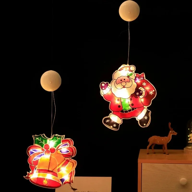 Weihnachten Fenster Dekorative Saugnapf Lichter Christmas Window Suction Cup Lights LED Suction Cup Window Hanging Lights image 5
