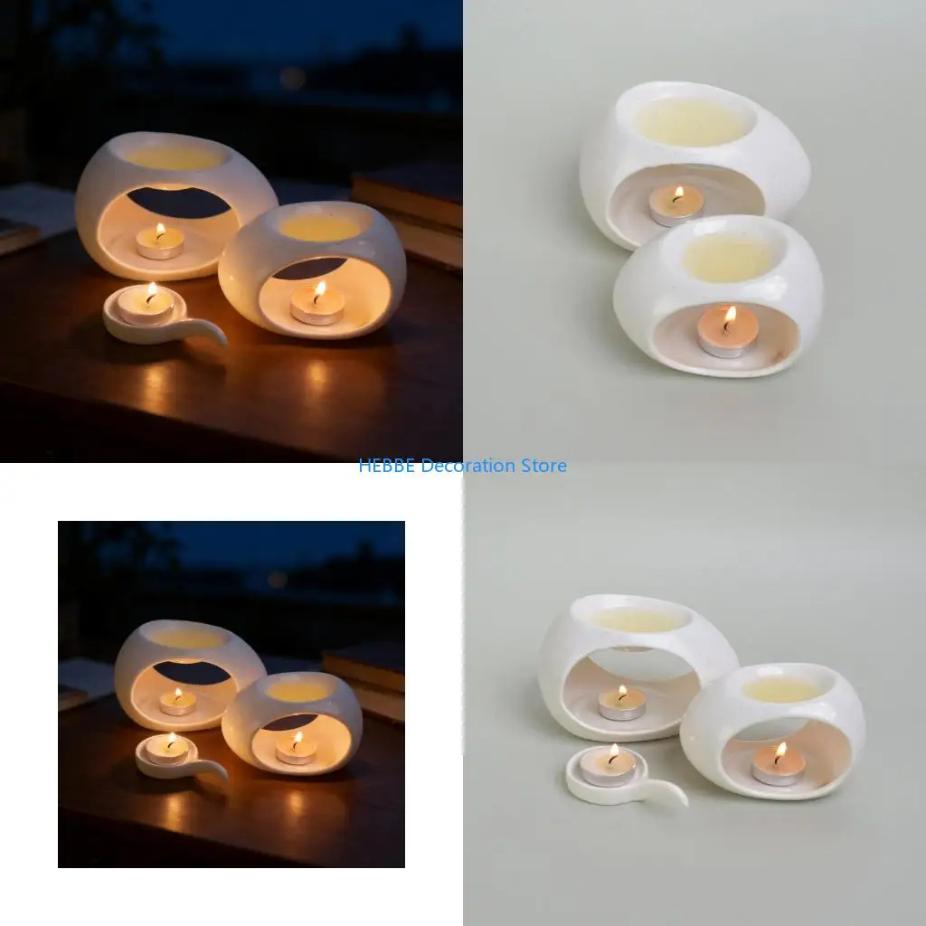 B0KC Wax Melt Burners Essential Oil Burners,Oil Burners Tealight Wax Warmer Aromatherapys Holders Scented Diffuser