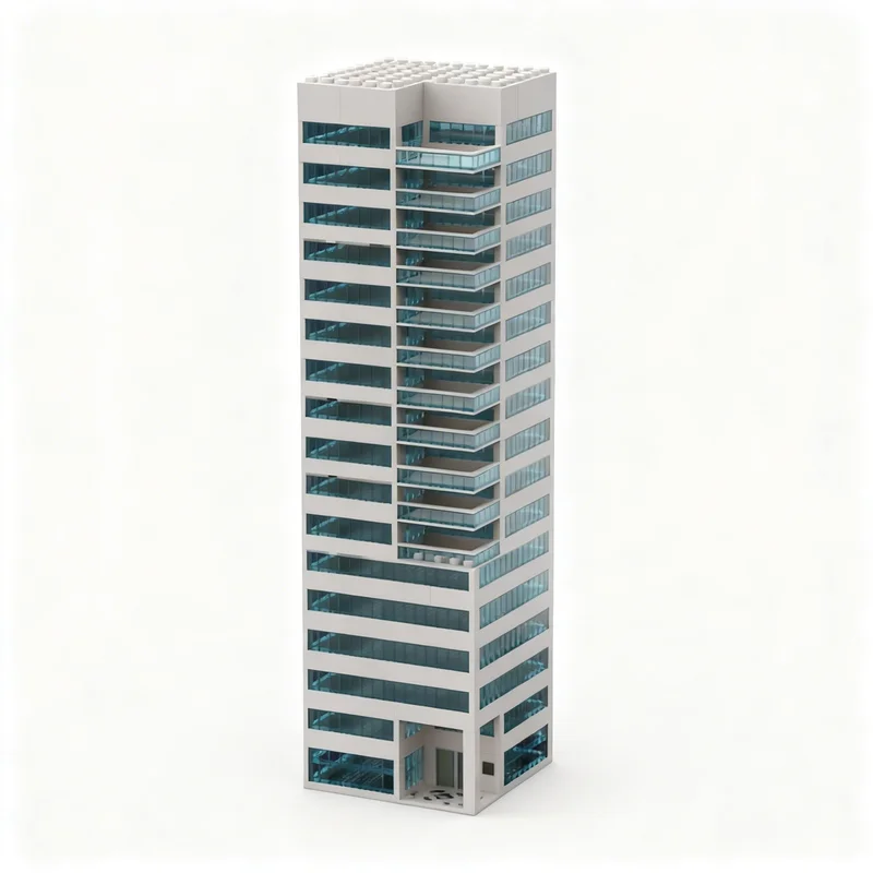 2182pcs MOC City Apartment Building Model Christmas Gift Bookshelf Display Craft Home Decoration Desktop Collectible Ornament