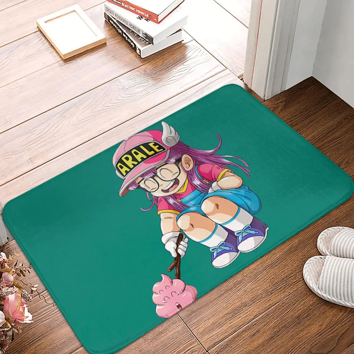 Dr Slump Japanese Manga Kitchen Non-Slip Carpet Arale Design Flannel Mat Welcome Doormat Floor Decoration Rug