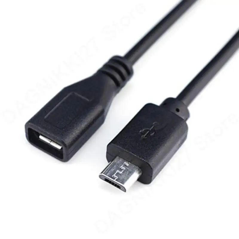 마이크로 USB 2.0 A 암 잭, 안드로이드 인터페이스, 4 핀, 2 핀, 수 암 전원 데이터 충전 케이블 코드 커넥터, 30cm, 5 개