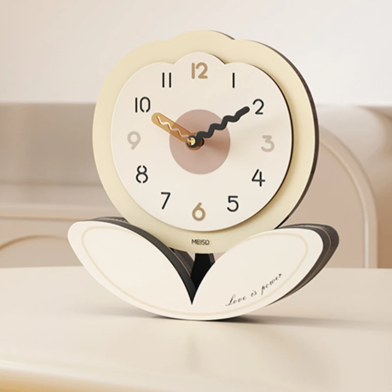 

Tulip Living Room Wall Clock Simple Bedroom Wall Clock Kitchen Decoration Nordic Style Mute Personalized Wall Clock