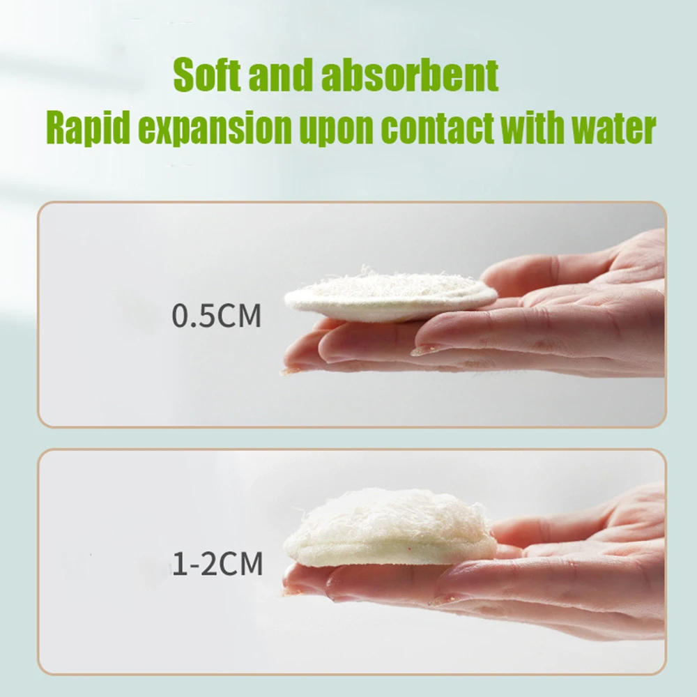 3/6/10 PCS（ Natural loofah puff ）Face Wash Puff Face Wash Puff loofah Face Puff Cosmetic Puff Face Cleansing Natural loofah
