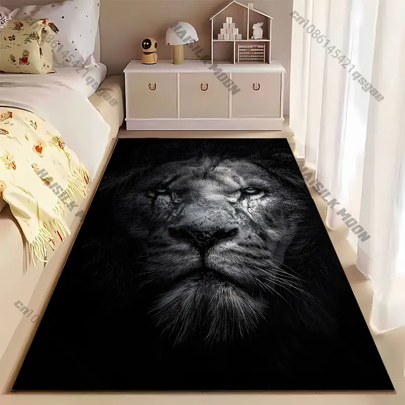 Lion strength mystery darkness power carpet Yoga living room room decor children's crawling mat doormat area rug games mat