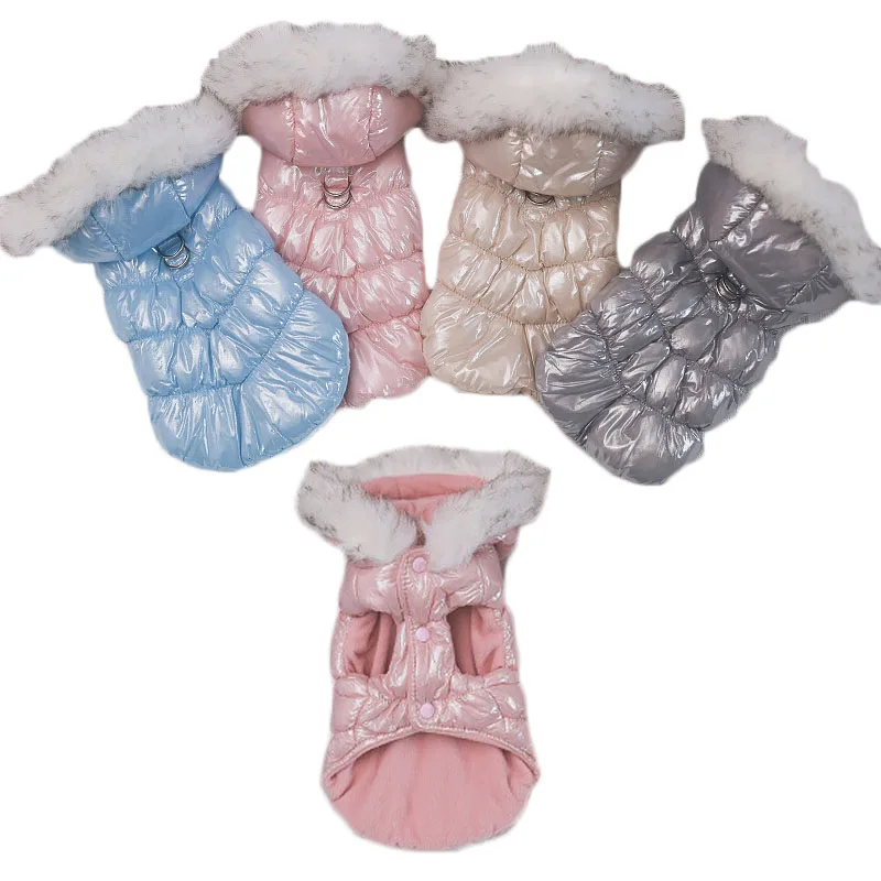 

Luxury Dog Clothes Winter Sleeveless Costume Hooded Vest Down Jacket For Small Dogs Chihuahua Dachshund Puppy Coat Jacket XS-XXL