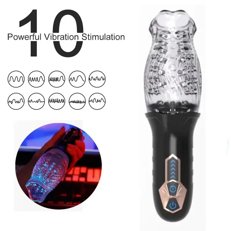 See-through Toy Vagaina Rotation Man's Silicone Man Penne Vagina For Masturbation Real Vacuum Stimulator Women Vibrator