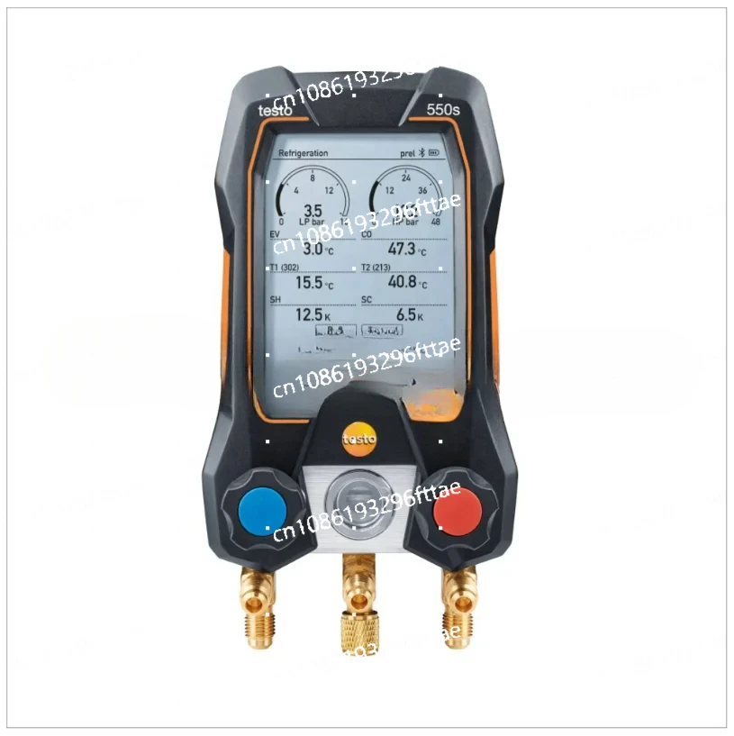 New Testo 550s/550 Basic Kit Smart Digital Manifold Gauge 0564 5501 with Fixed Cable Clamp Temperature Probes