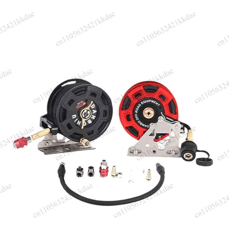 7M Auto-Retract Air Pump Hose Reel | All-Terrain Off-Road Use (Inflation Tube Storage Artifact)
