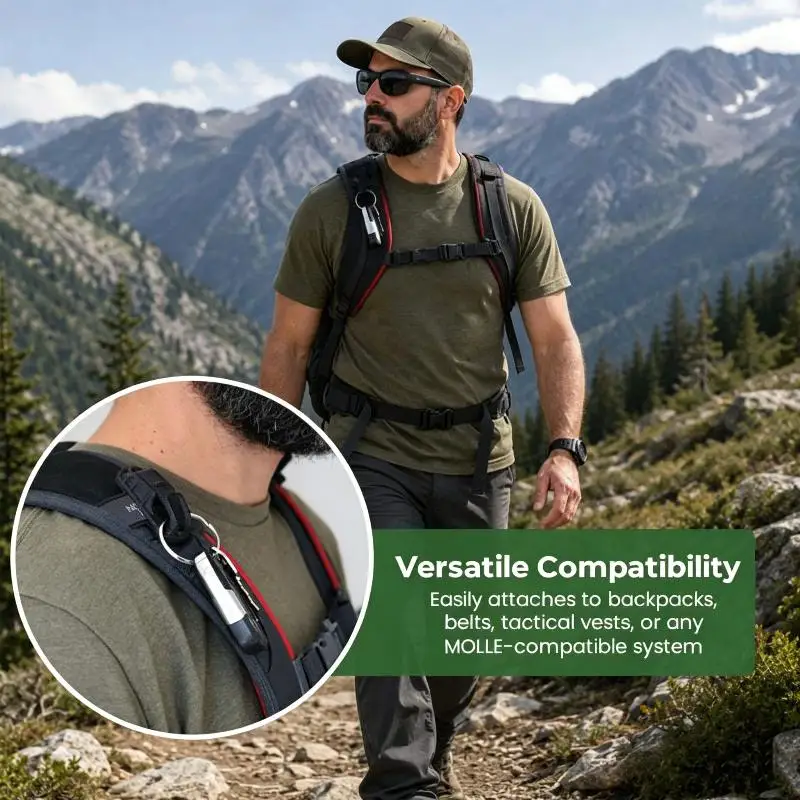 Multifunctional Tactical Keychain Clip Hook Holder For Backpack Outdoor Camping Hiking Rescue Survival Backpack Belt Buckle