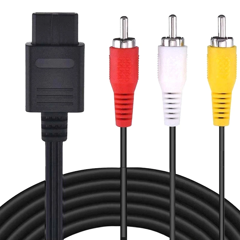 New 1.8M For Nintendo 64 Audio TV Video Cord AV Cable To RCA For Super Nintend GameCube N64 SNES Game Cube Accessory