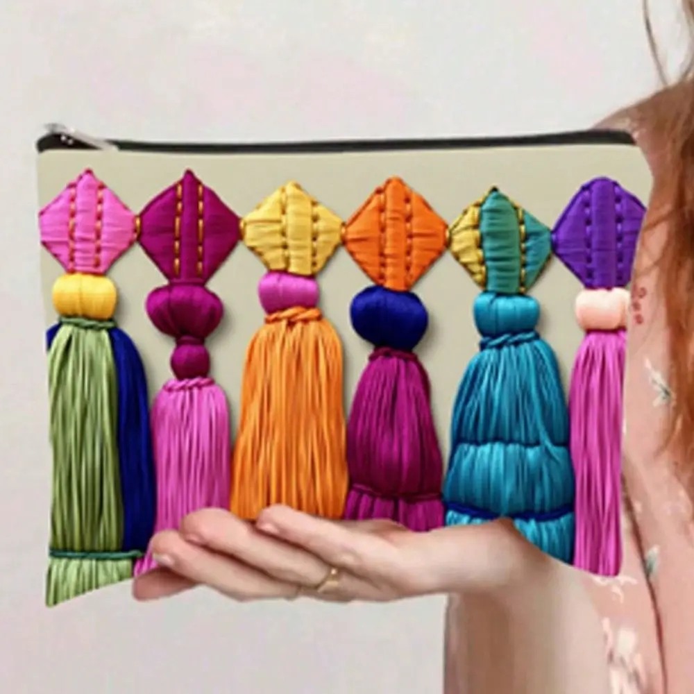New Bohemian Makeup Bag Large Capacity Storage Cosmetic Pouch Portable Soft Cosmetic Pouch​​ Girls