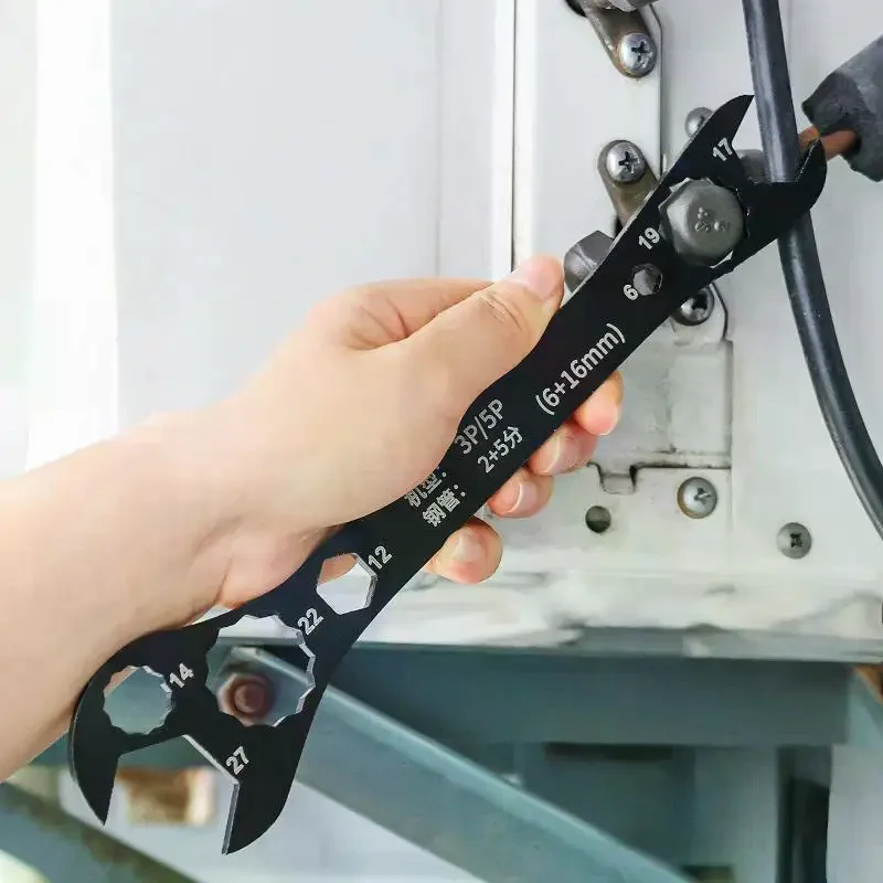 Air Conditioner Double-End Open End Wrench 1Pcs Fixed Corrosion Resistant Wrench for Professional Technician AC Repair
