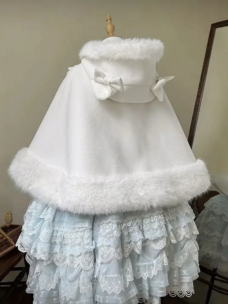 [Manteau d'oreille de chat] automne et hiver mignon Lolita laine manteau châle Harajuku Unique doux mignon manteau chaud