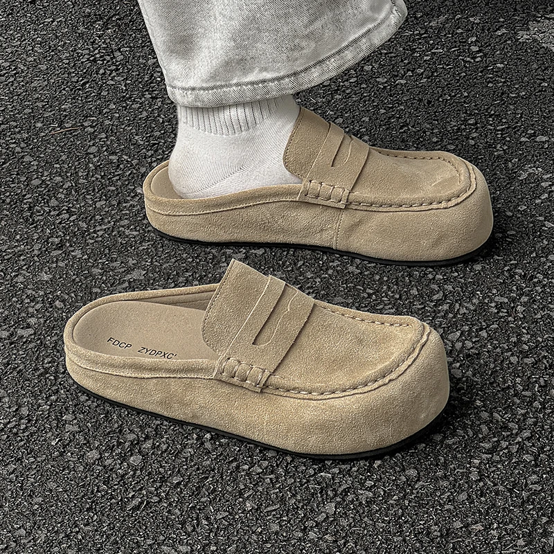 

Удобные мужские тапочки Birkfoot, матовые замшевые повседневные шлепанцы без шнуровки в стиле ретро, дышащие мягкие деревянные тапочки Clog oes для ленивых