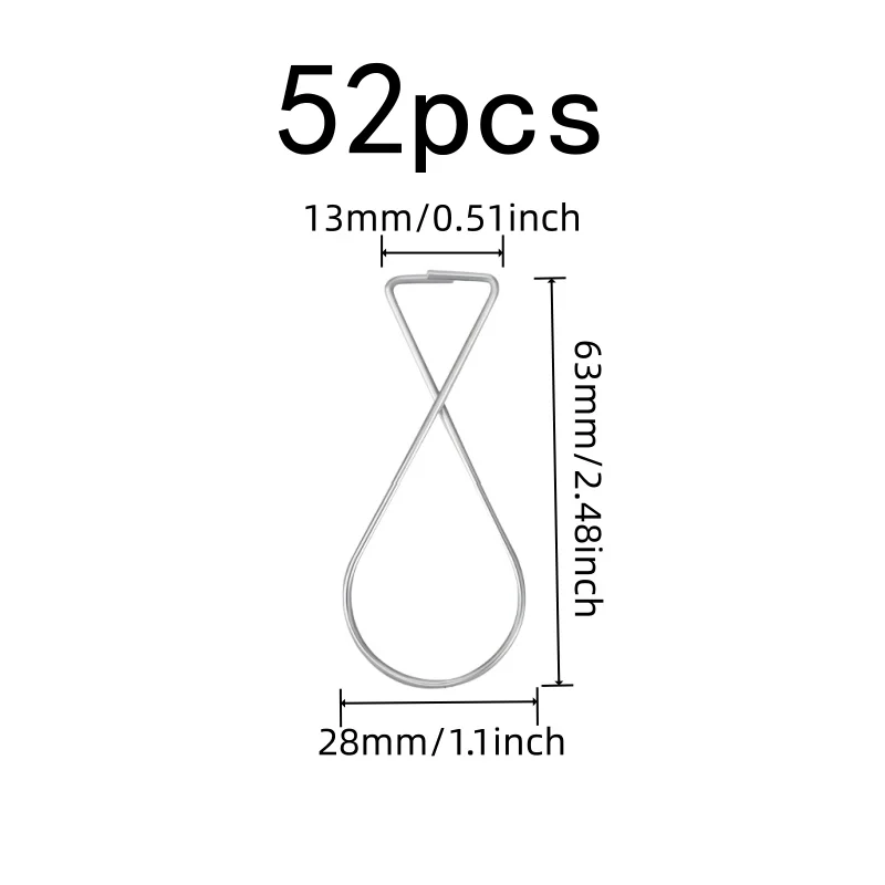 52 pcs T-Bar Ceiling Hooks, Metal T-Shape Design, suitable for Retail Store Display, Fits Mineral Fiber Grid