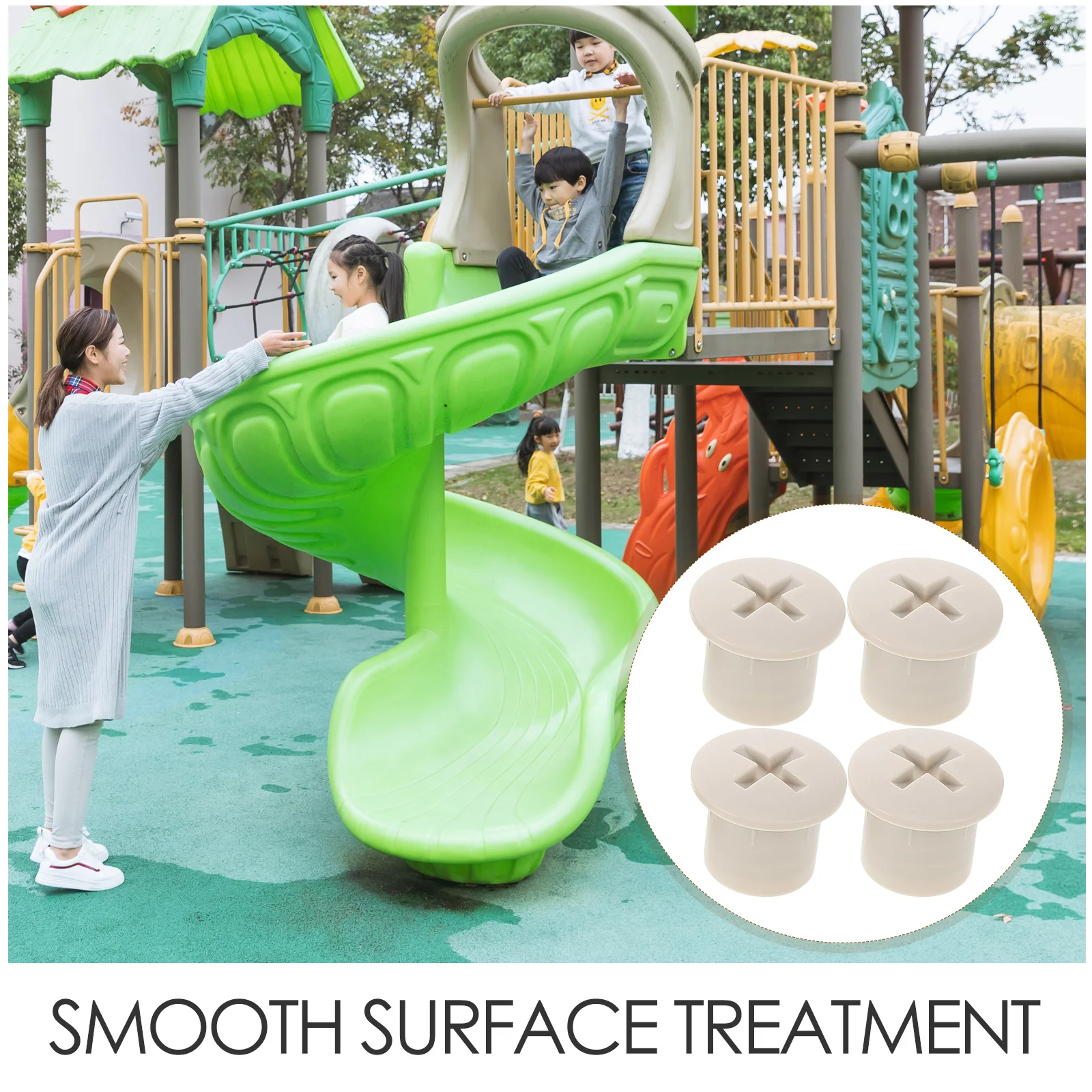 

4pcs Screw Caps Replacement Kids Fixing Caps Toddler Plastic Screw Covers Grey Universal Fit for All Models Weather Resistant