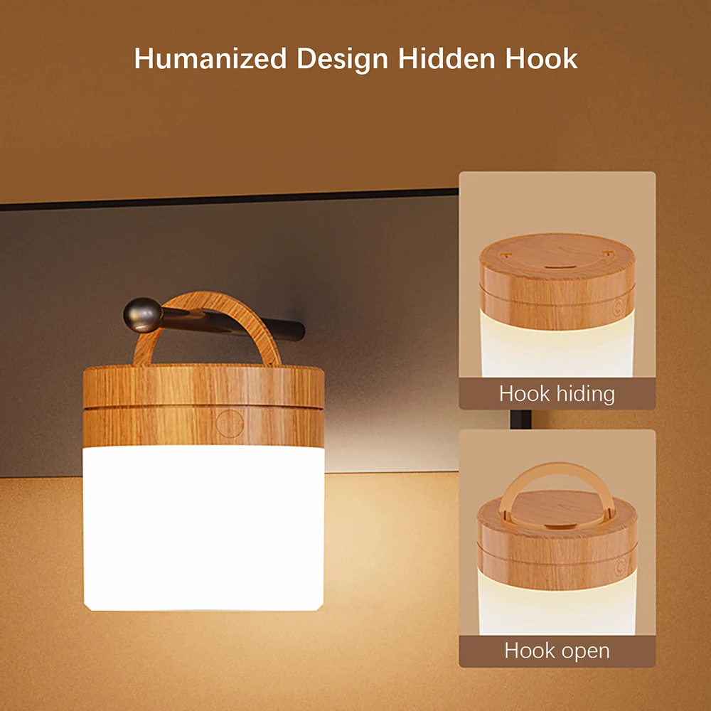 Portable Touch Night Light, LED Rechargeable Table Lamps, Dimmable RGB Lighting, for Gift Bedroom Camping Summer Party BBQ Decor