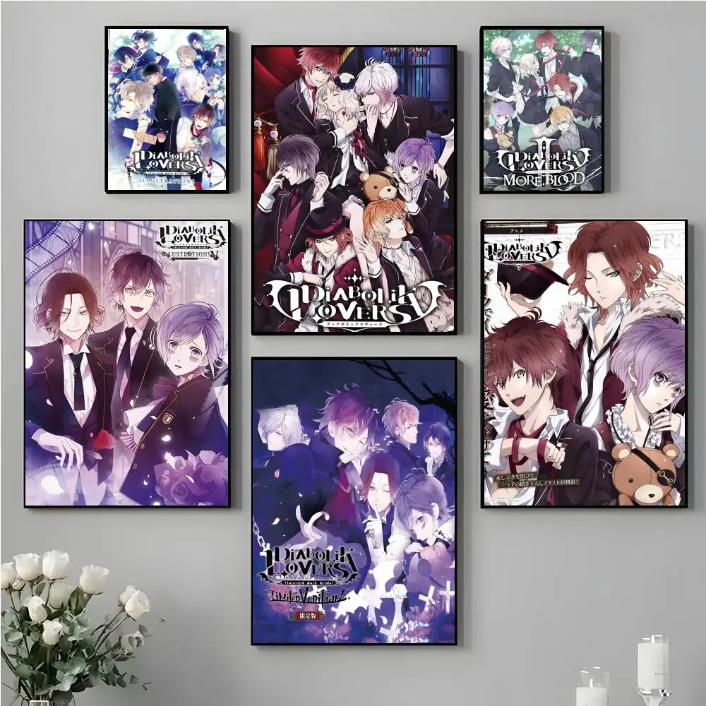 D-Diabolik Lovers OVA Poster High-definition poster stickers ideal gifts for bedrooms living rooms