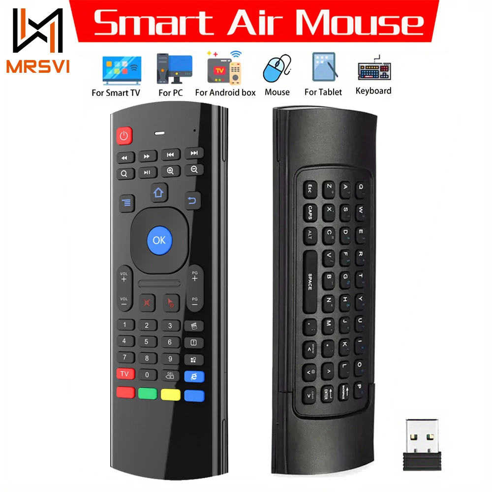 Bezprzewodowa mini klawiatura Air Mouse Pilot zdalnego sterowania MX3 2,4 GHz IR do nauki zdalnego sterowania dla PC Android TV Box Smart TV