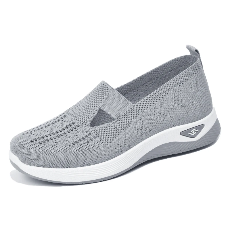 Zapatos informales cómodos para Mujer, zapatillas planas transpirables De suela suave, caladas, a la moda, novedad De verano, 2024