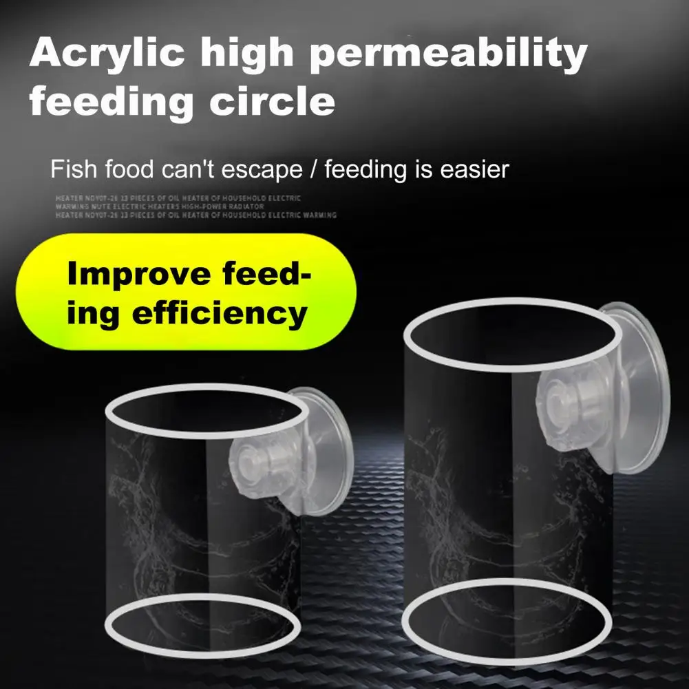 Fish Feeding Ring Excellent Suction Stability Reliable Floating Aquarium Food Feeder Ring for Guppy