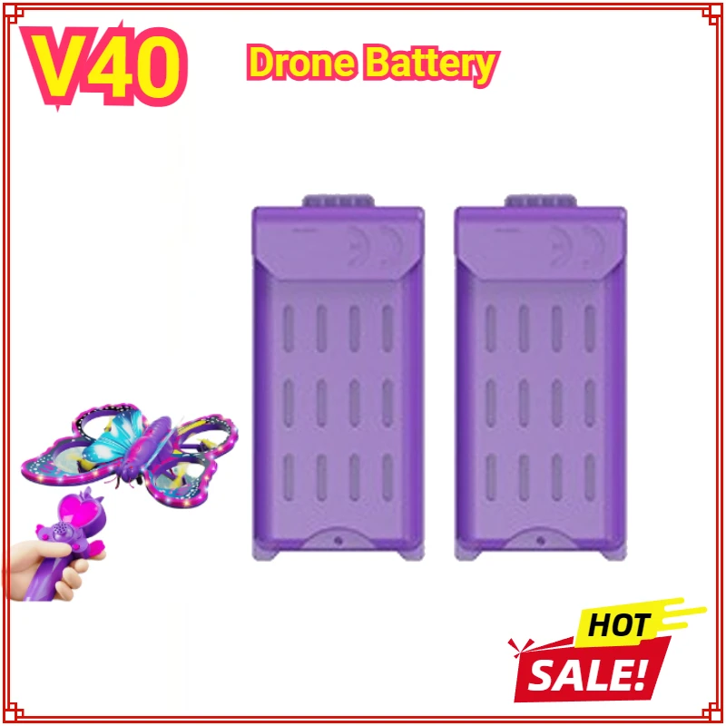 4DRC New V40 Glitter Butterfly Aircraft Battery Lipo Battery for V40 Mini Drone Battery 4D-V40 Rechargeable