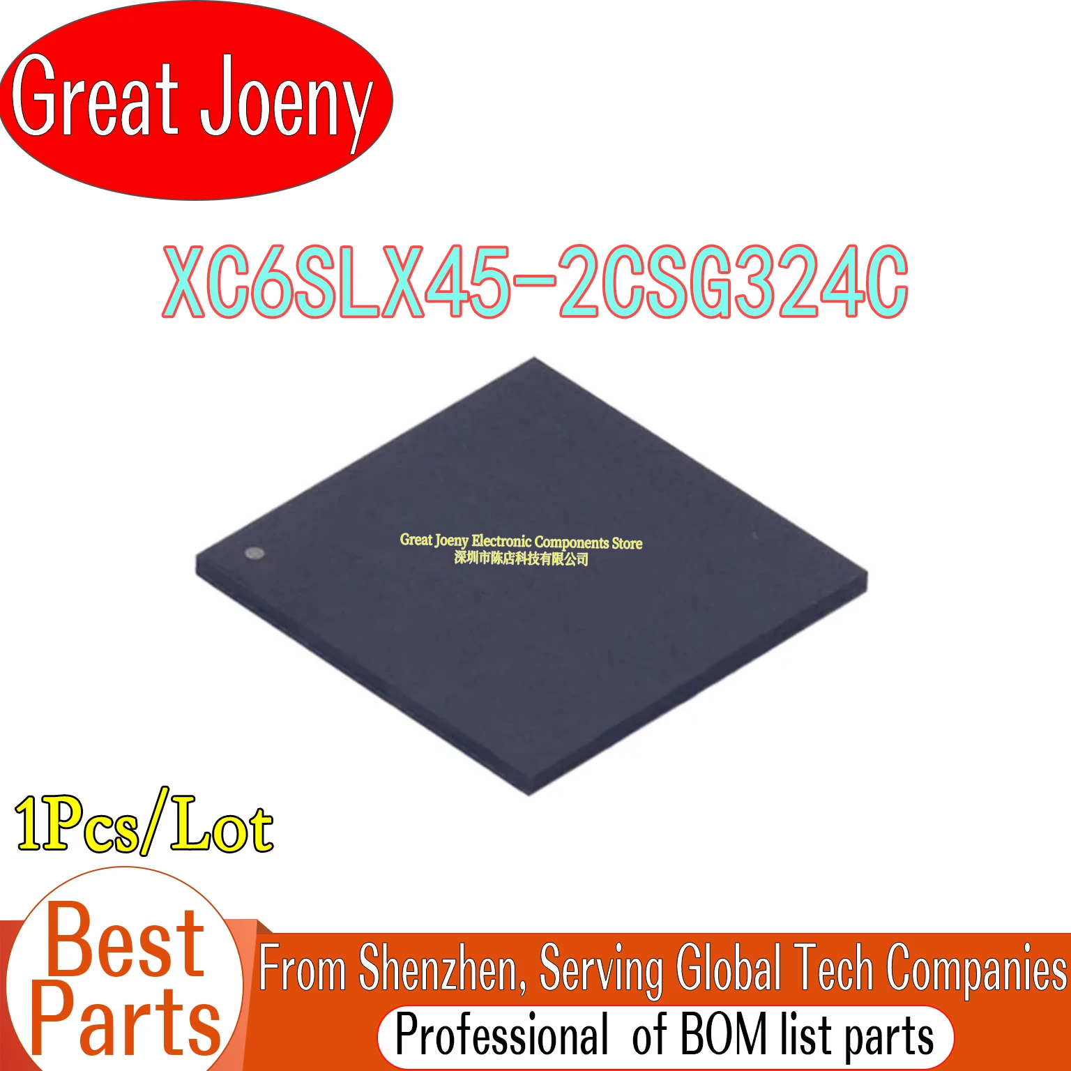 

100% Brand New Original XC6SLX45 XC6SLX45-2CSG324C XC6SLX45-CSG324 IC Chipset CSBGA-324