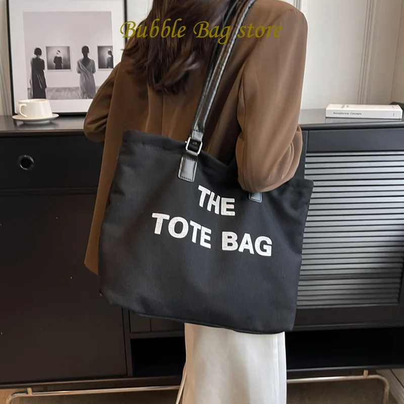 2024 Large Capacity Casual Tote Bags for Women New Design Canvas Shoulder Bag Fashion Letters Handbags Lady Bags