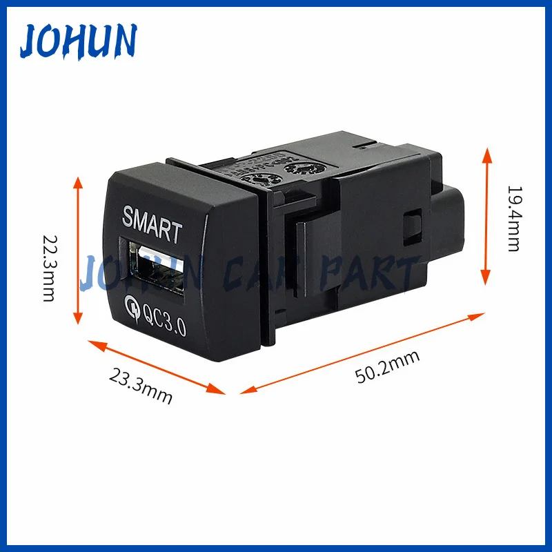 Picture 3: Car Dual QC3.0 TYPE-C PD Quick Charge USB Interface Socket Fast Charger Use For Toyota RAV4 Camry Levin Prado Reiz Corolla