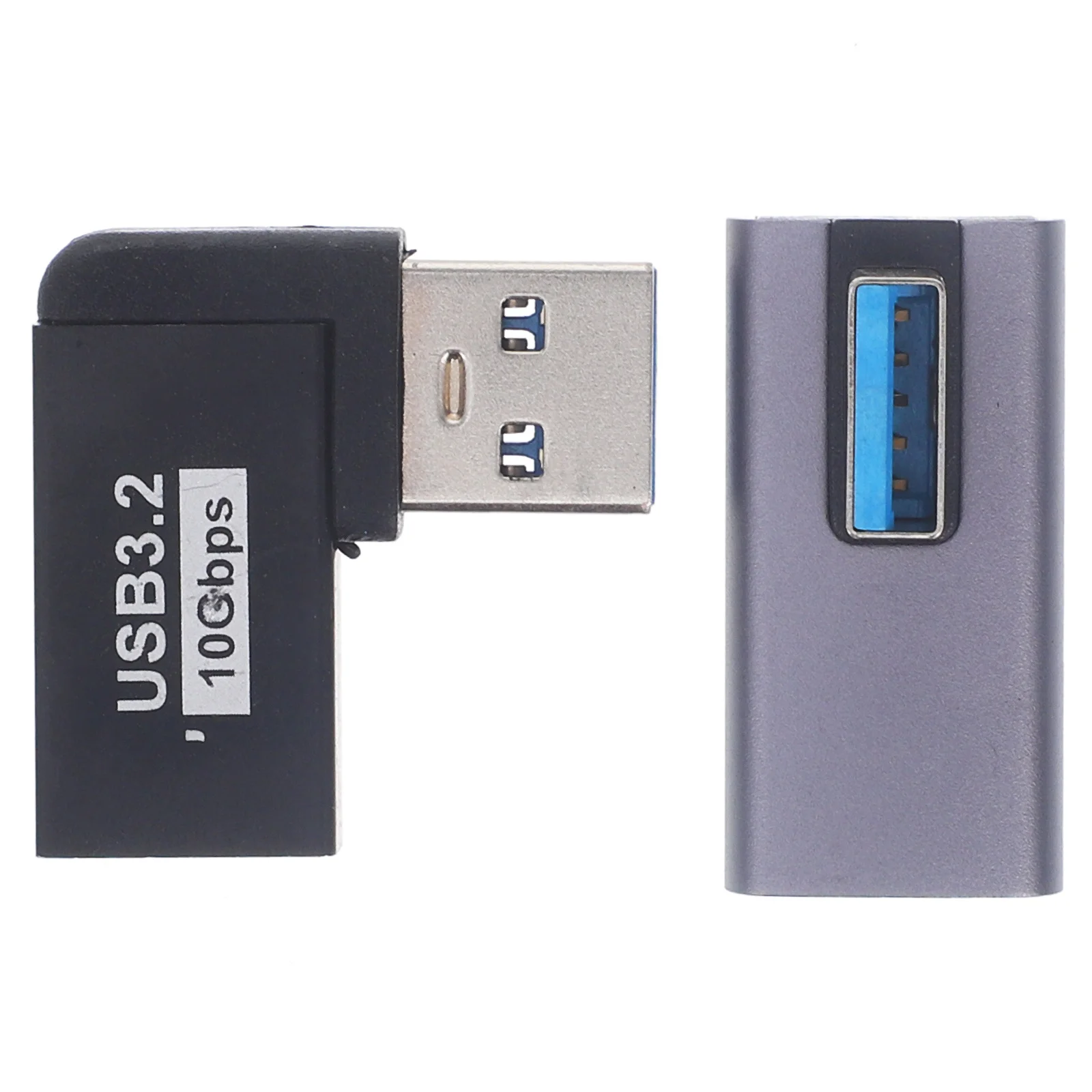 

2Pcs Angled USB 3.0 Adapter 90 Degree USB Connector Male to Female Right Angle Compact Design High-Speed Data Transfer