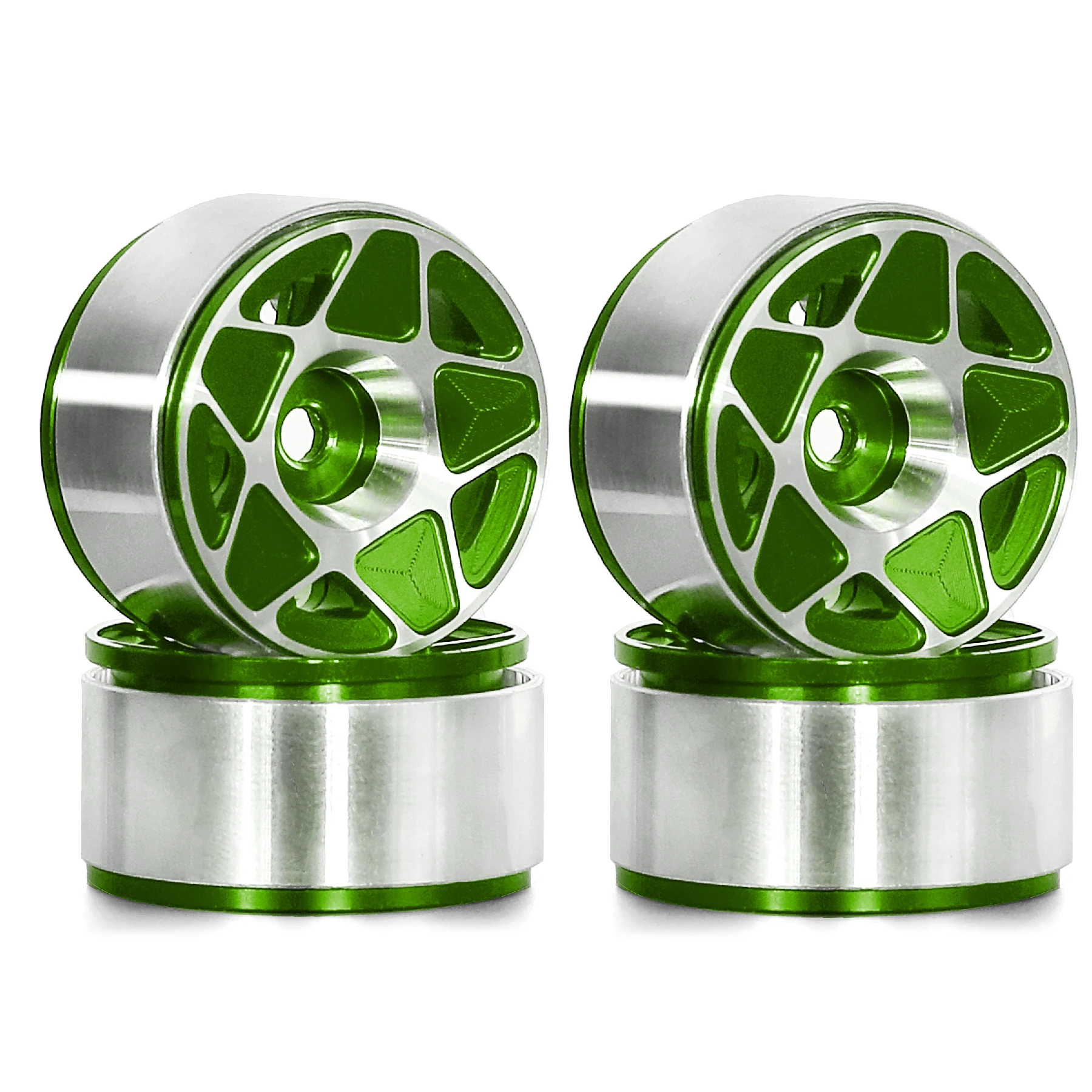 1,0 inch Rc klimauto aluminium vijfsterren wielnaaf velg Scx24 Fms24 Trx4 - kleinschalige auto enz. 1/24 1/18